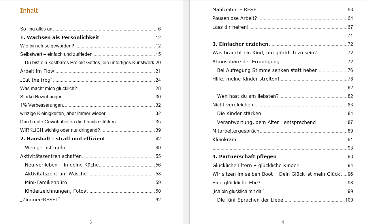 Inhaltsverzeichnis